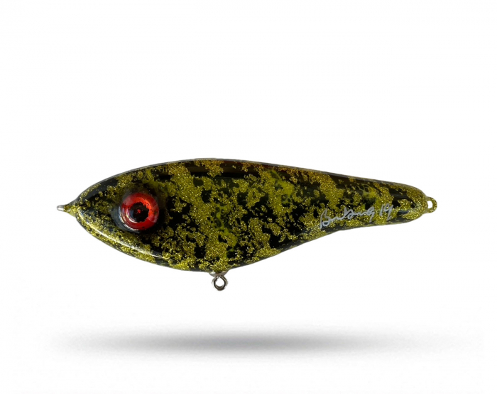 Brunnberg Lures Original Jerk - Green MotorOil Burbot i gruppen Fiskedrag / Jerkbaits hos Örebro Fiske & Outdoor AB (BB Jerk Green Burbot)